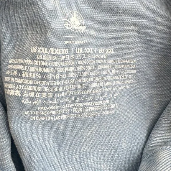 Disney Parks Cinderella Denim Jean Jacket XXL Spirit Jersey 2XL Princess 51”blue - Picture 3 of 6